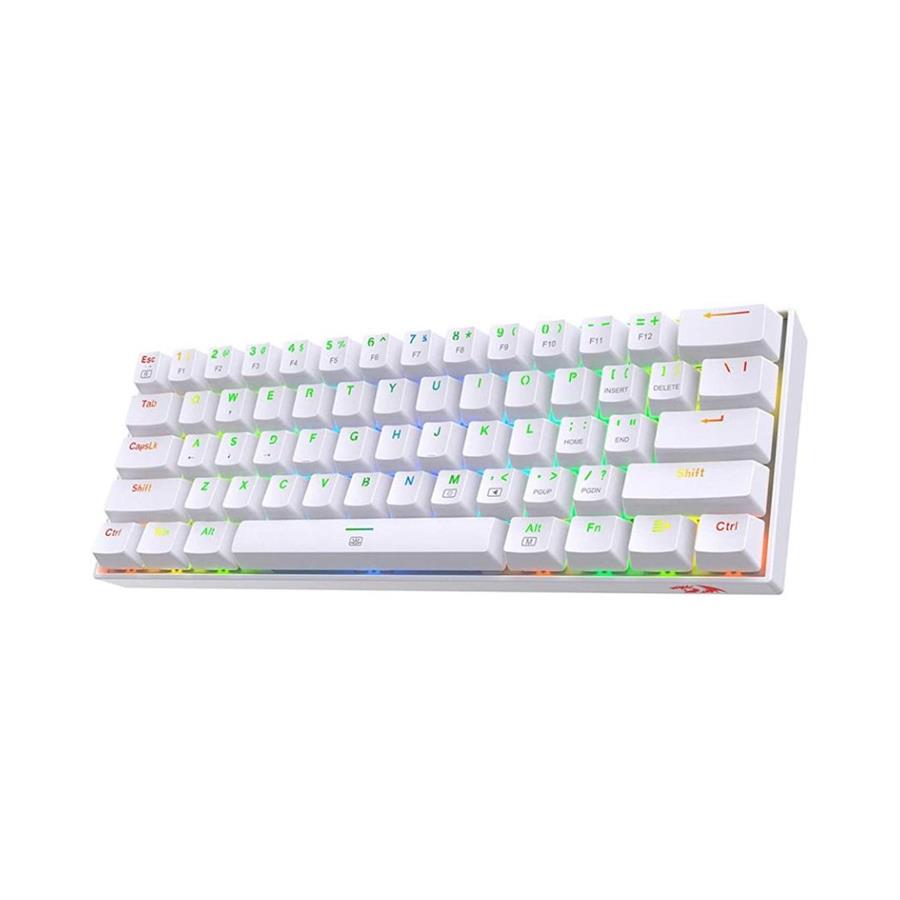 Teclado Gamer Mecanico Redragon Rgb K630 Dragonborn White