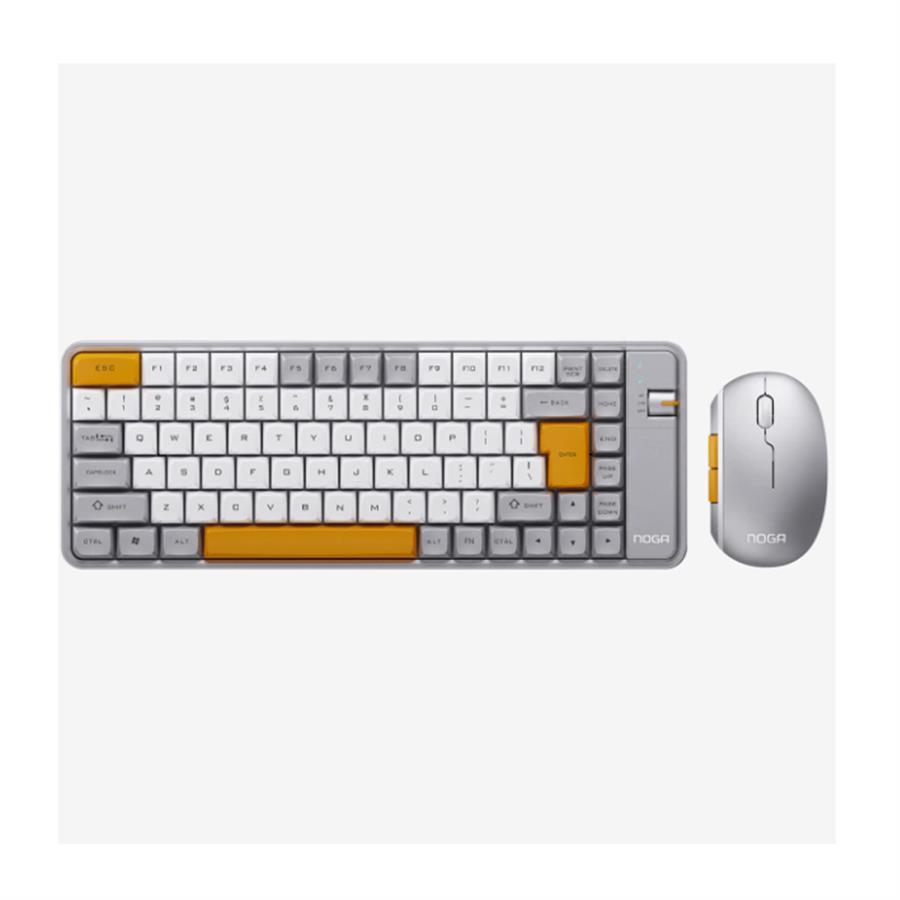 NKB-Q20 KIT Teclado y Mouse inalmbrico Noga 2.4/Bt - Plata
