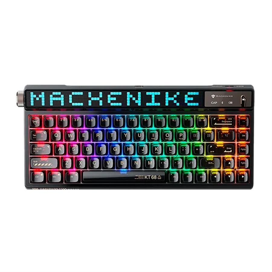 Teclado mecanico Machenike KT68 Pro Smart Screen (inalámbrico en inglés) switch brown