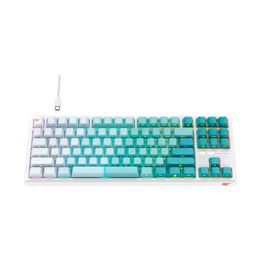 Teclado Gamer Mecanico Havit KB901L 80% Rgb Hotswap Usb C