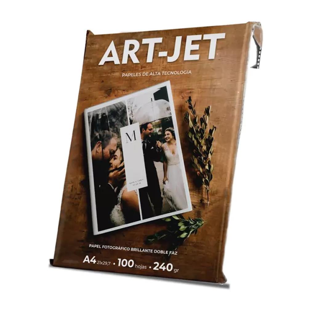 Papel Fotográfico Art-Jet Doble Faz Brillante 240g A4 x 100 Hojas
