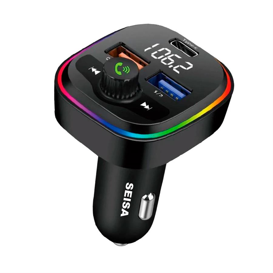 Kos-C7 Fm Transmisor Modulador Bluetooth Para Auto Con Usb (5V 3.1A Y Pd20W)