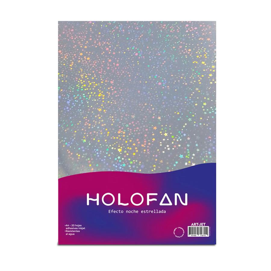 Papel Holofan Efecto Noche Estrellada A4 20H