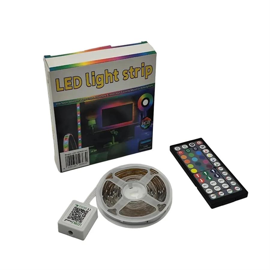Kit Completo De Tira LED RGB 10 Metros LED-16DRGB-24V