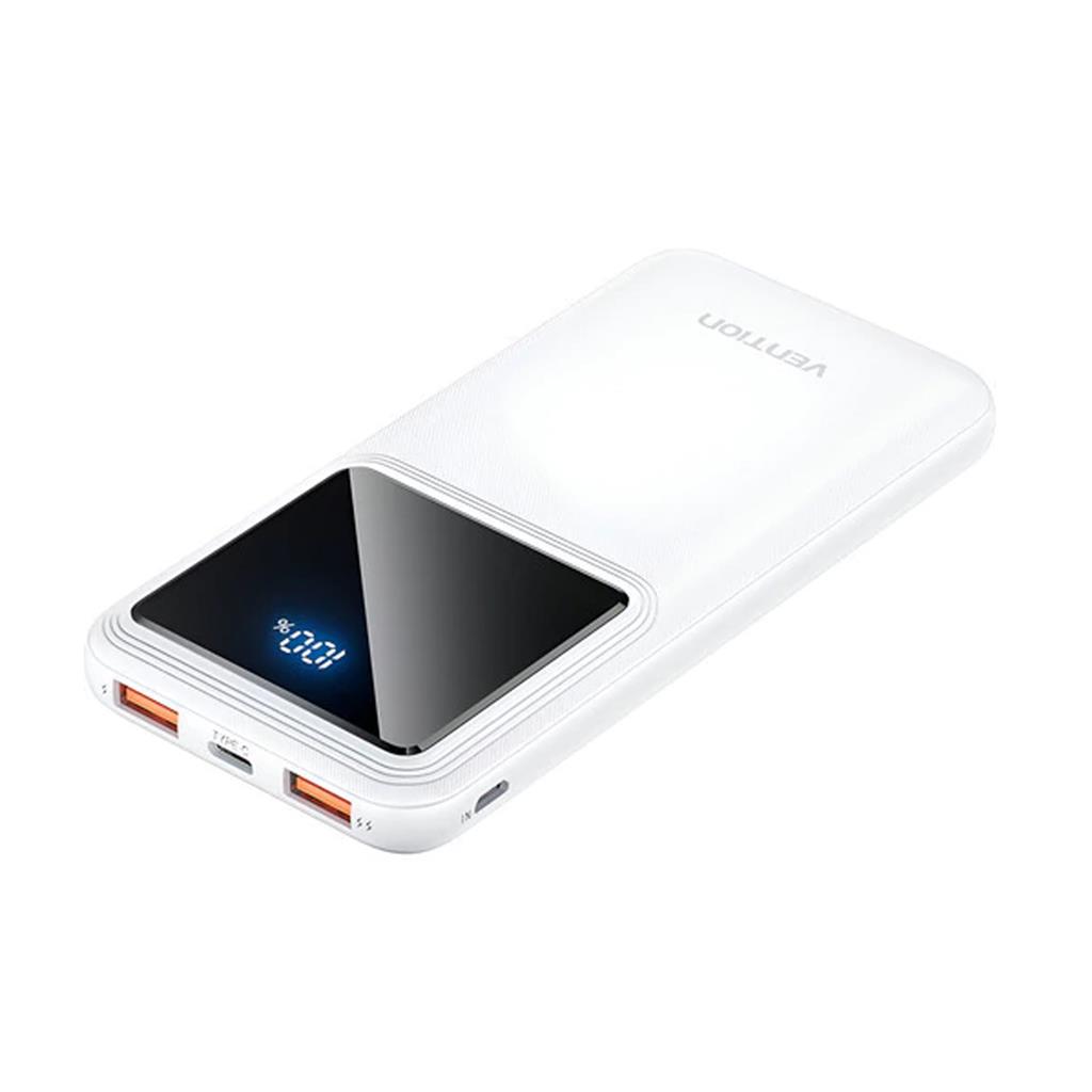 Cargador Portatil Power Bank Vention 10000mAh 22W USB-C + 2 USB con Pantalla FHKW0