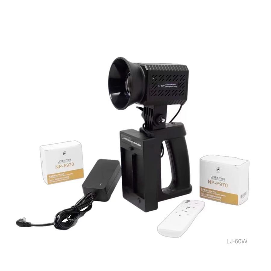 LJ-60W Luz Para Fotografía De Mano Con Doble Batería