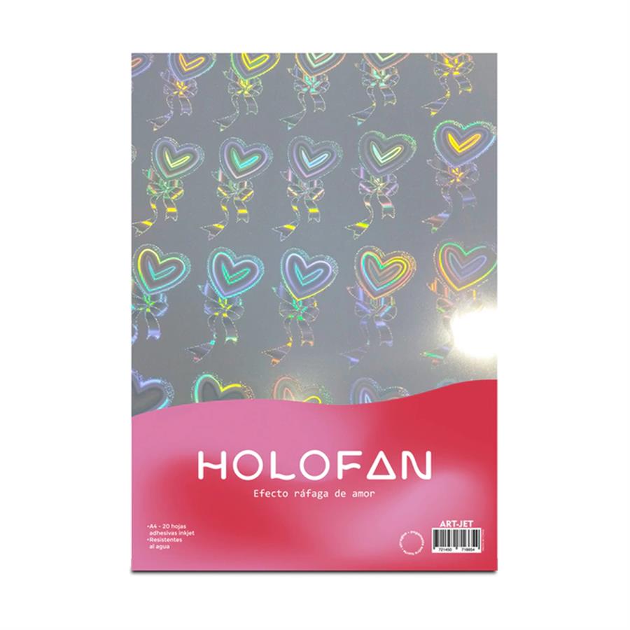 Papel Holofan Efecto Ráfaga de Amor A4 20H