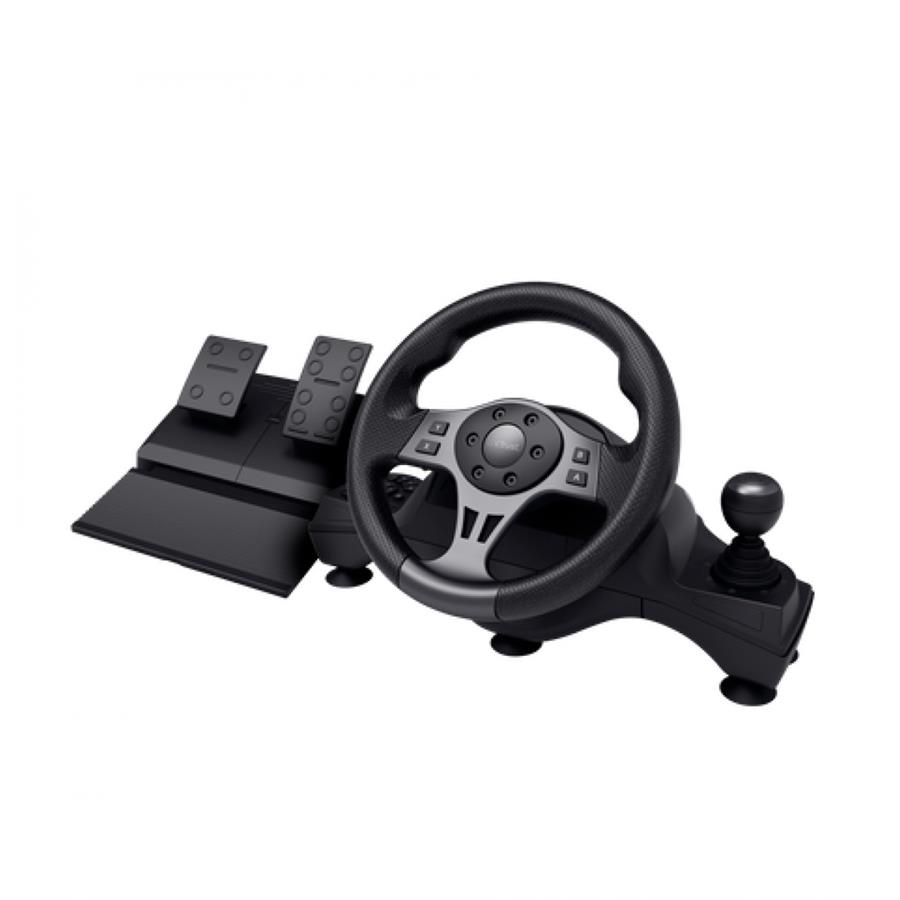 Volante De Competición Trust Movi  Negro GXT289 Para PC Y Consolas