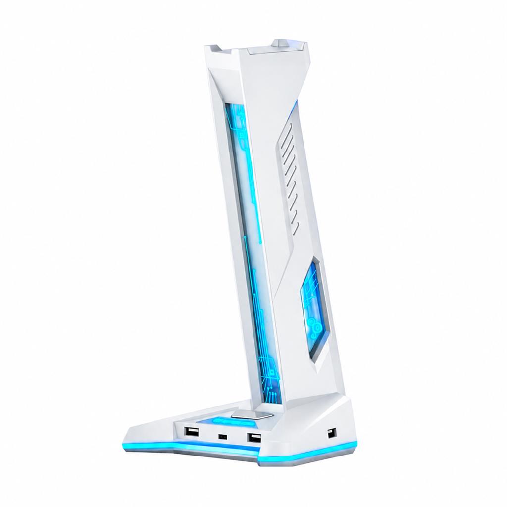 Soporte para Auriculares H74 RGB con Puerto USB Blanco