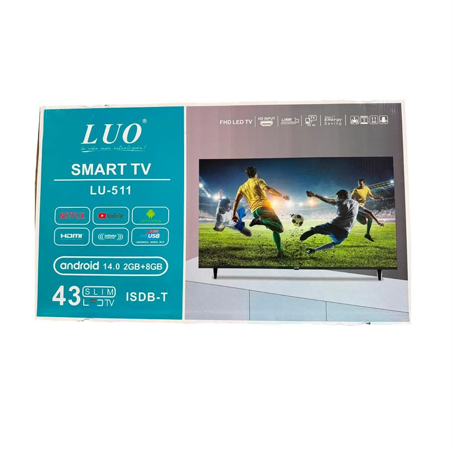 Smart TV LUO 43″ LU-511 Android Con 8GB De Almacenamiento Y 2GB De RAM