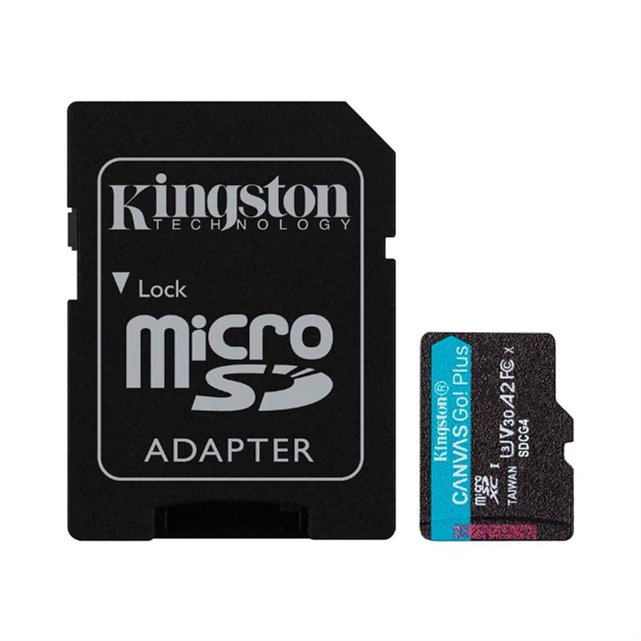 Tarjeta Micro Sd Kingston 128Gb C/Adap Gen4 200MB/s Canvas Go Plus 4K Camara Drones