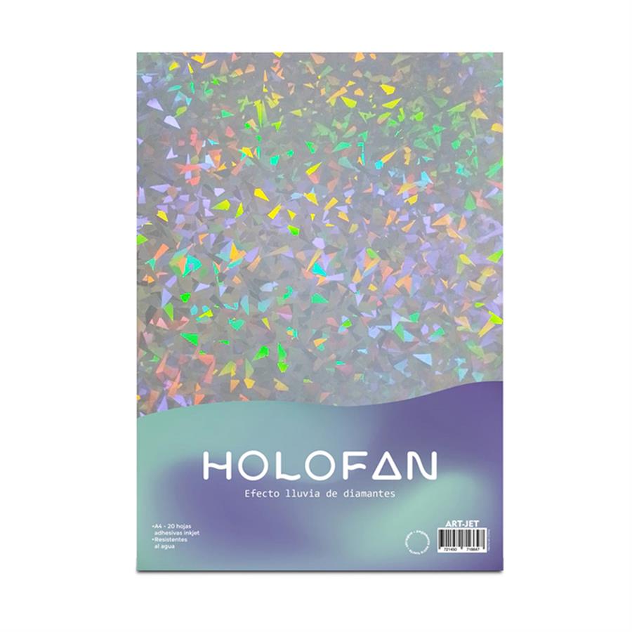 Papel Holofan Efecto Efecto Lluvia de Diamantes A4 20H
