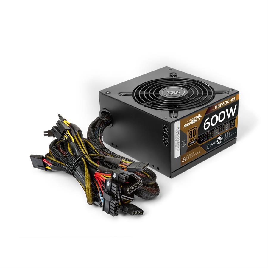 Fuente Sentey 600w 80+ Plus Bronze Active Pfc Autofan Speed Control HBP600-GS