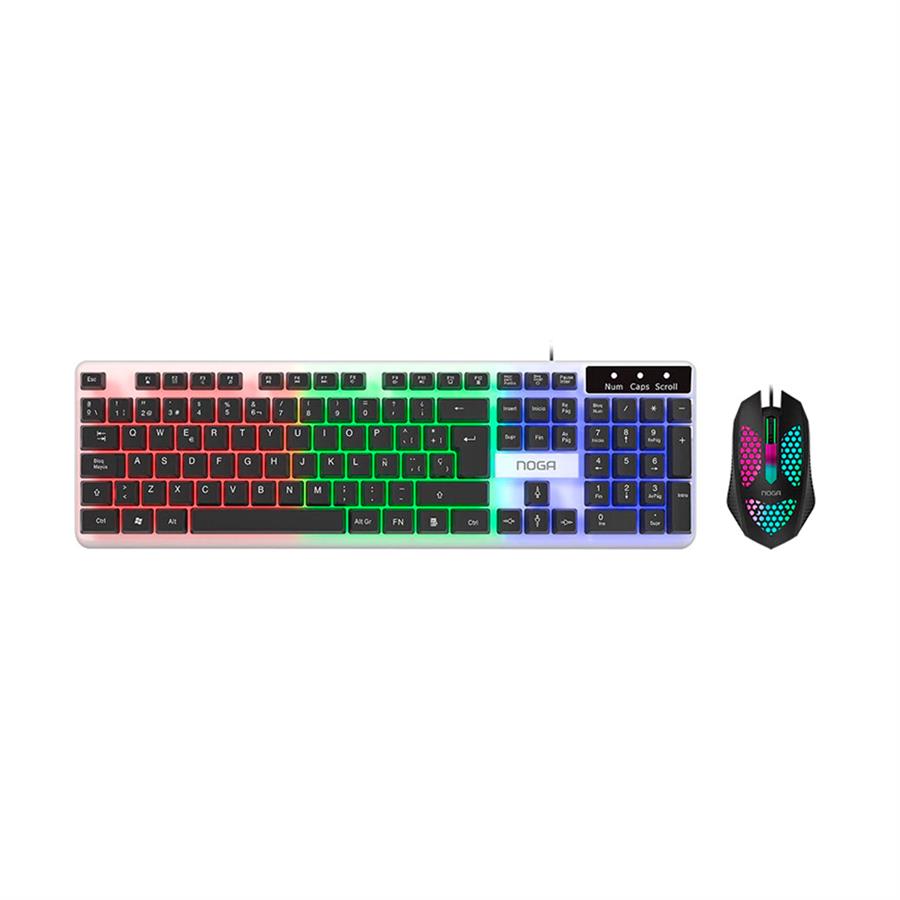 NKB-100 Kit Gaming Noga  Con Teclado Retroiluminado + Mouse LED