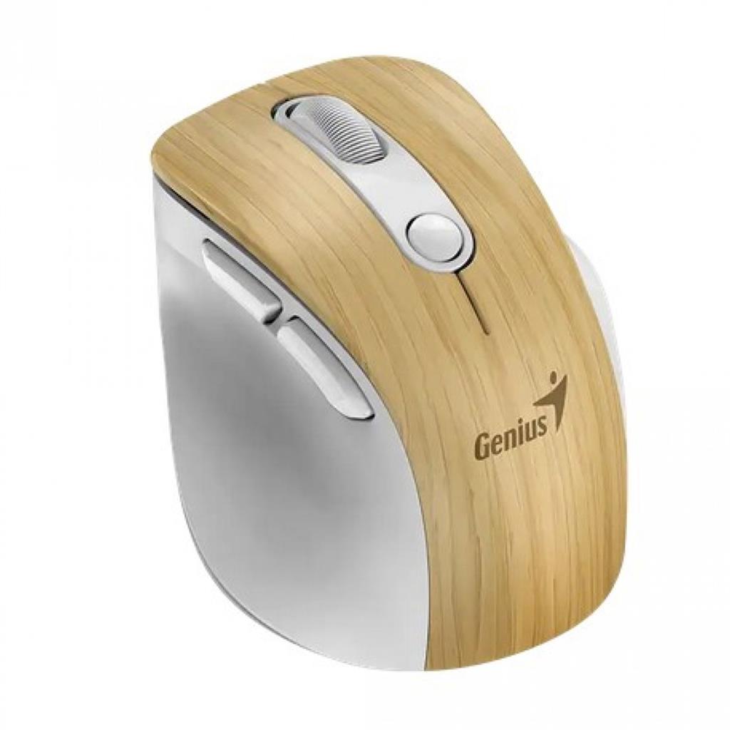 Mouse Inalámbrico Genius Ergo 9000S Pro Recargable Pine Wood