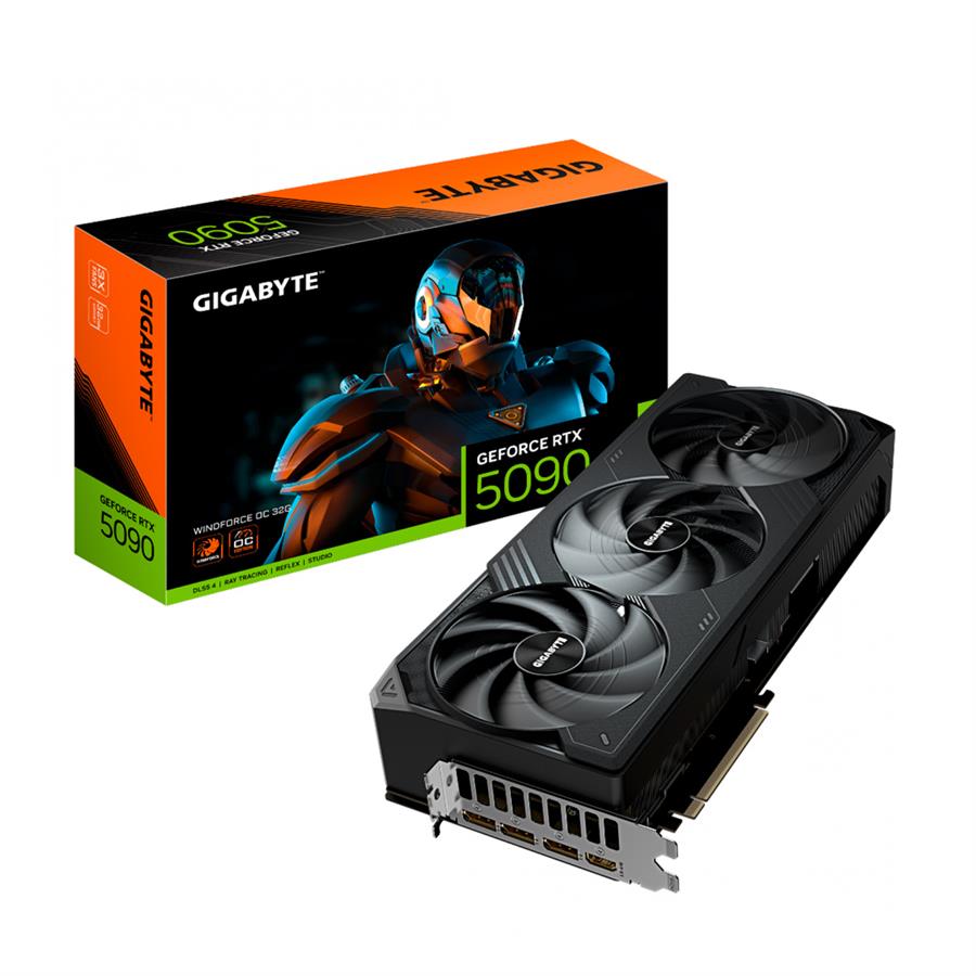 Placa De Video Gigabyte RTX 5090 WF3 OC 32GB GDDR7 PCIe 5.0 DLSS 3.5