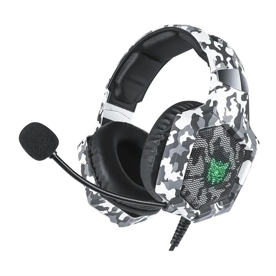 K8 Auricular Gamer Onikuma Con Cable - Camuflaje blanco