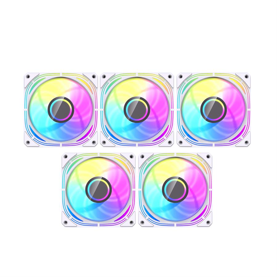 Cooler Fan DarkFlash INF24T PWM 120 Mm ARGB Blanco Kit Con 5