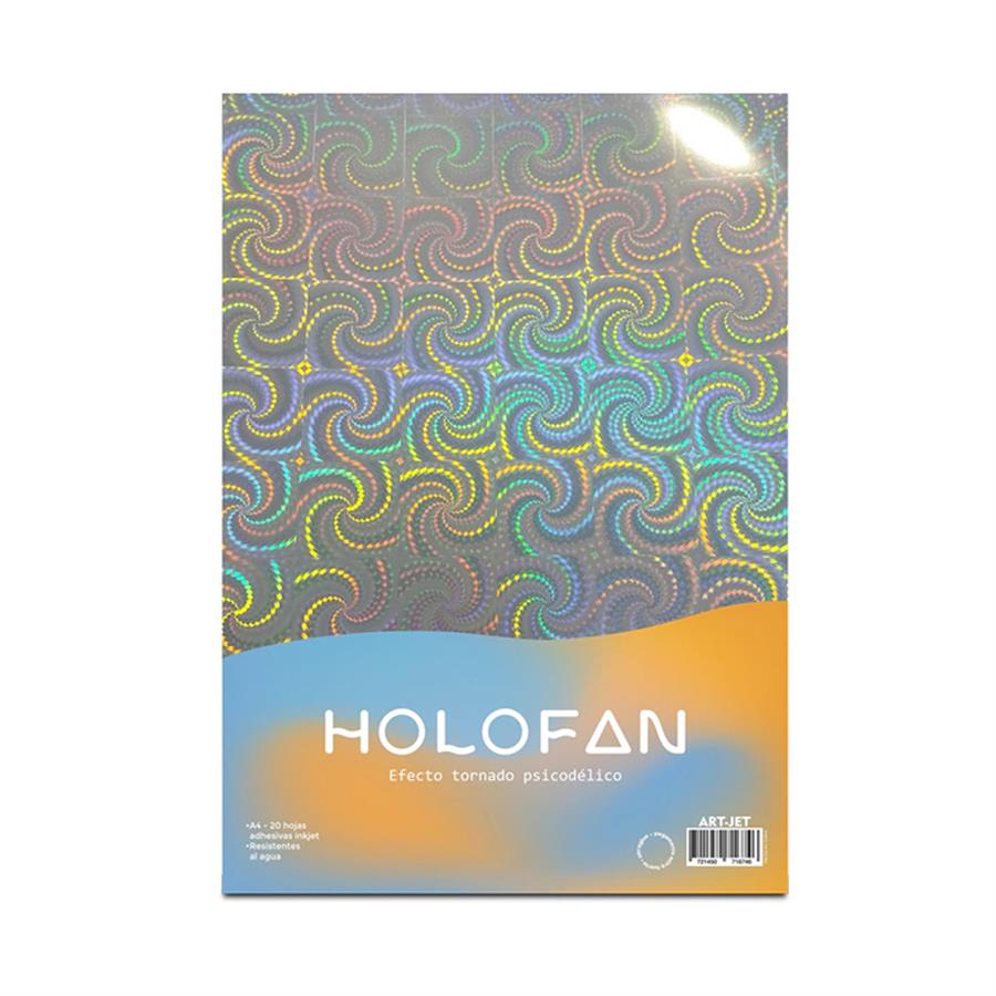 Papel Holofan Efecto Tornado Psicodélico A4 20H