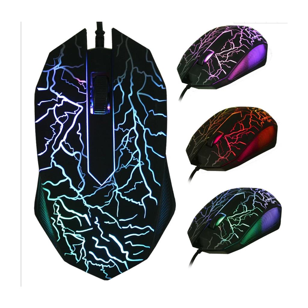 Mouse Gamer Seisa DN-A401 Con Cable USB Y Luz LED Para PC Notebook Gaming