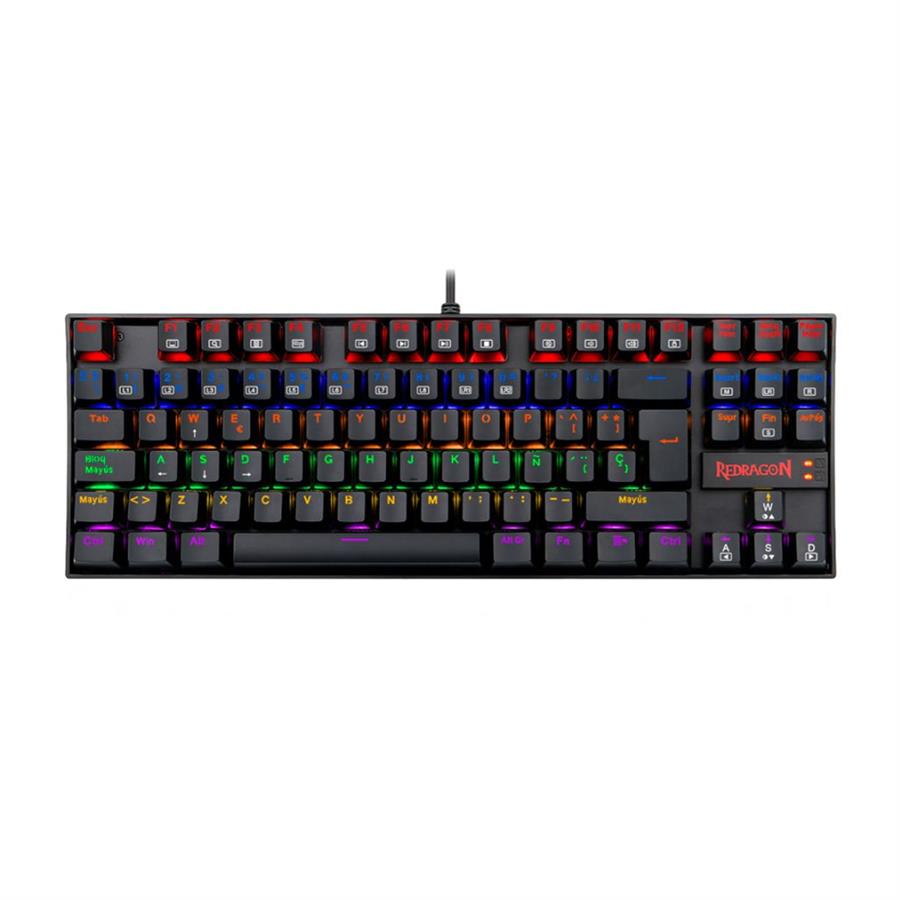 K552-KR-SP Rainbow Teclado Mecanico Redragon Kumara Black Red Switch