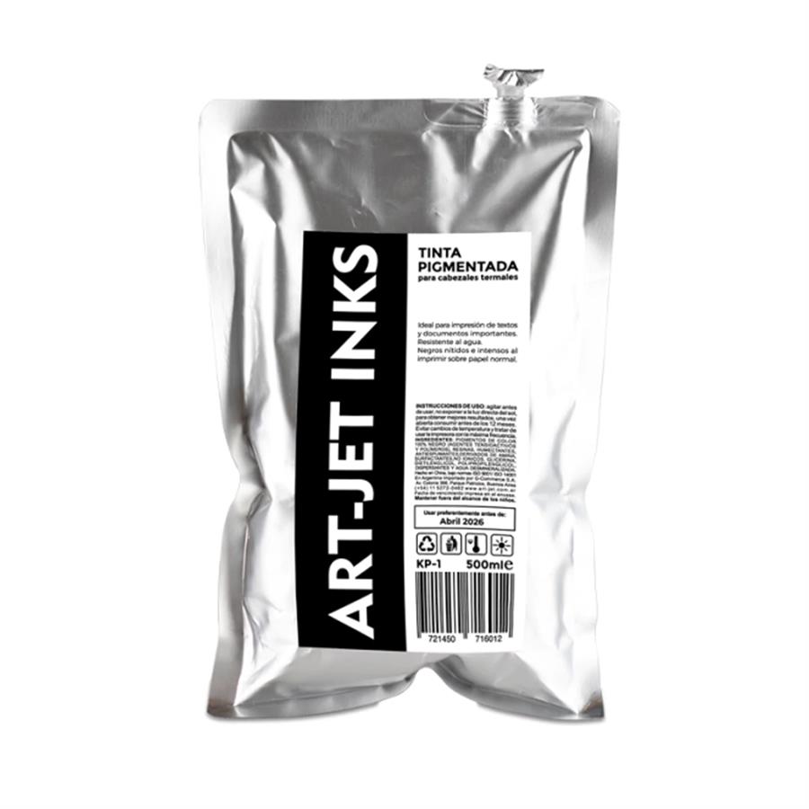 Tinta Art-Jet Pigmentada 500ml Termal Sachet - Negro