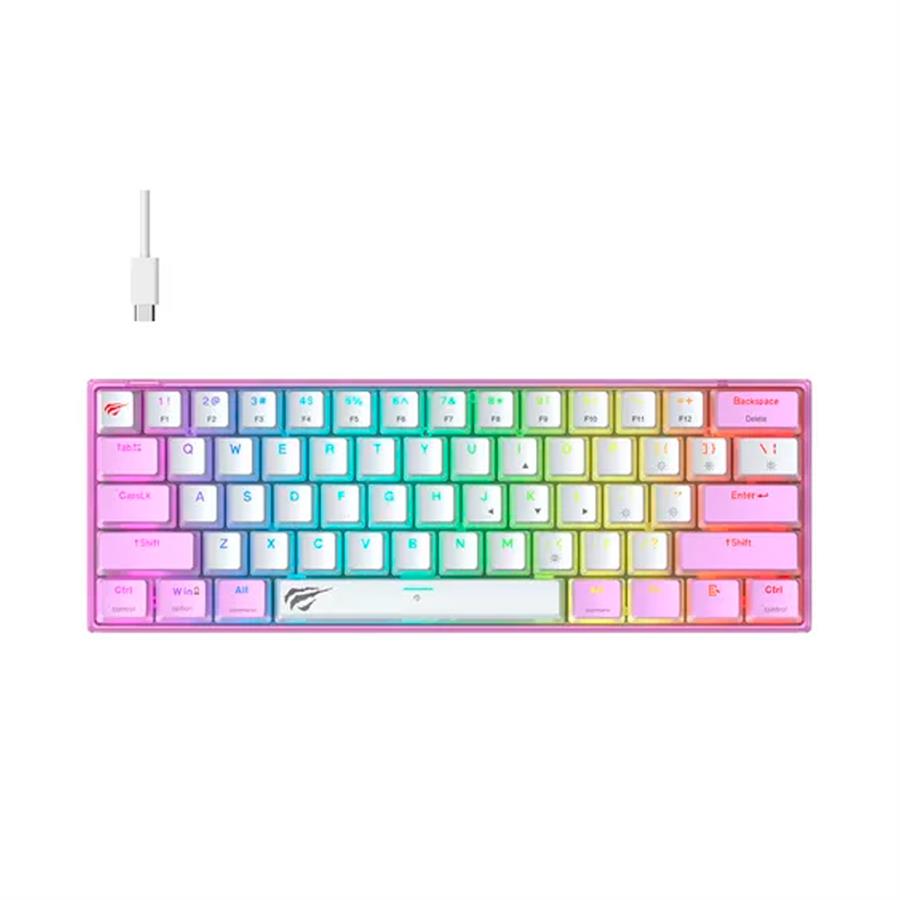 Teclado Gamer Mecanico Havit KB877L 60% Usb C Switch Red