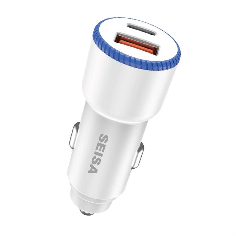 SM-FS449 Cargador Para Auto USB A + Tipo C Carga Rápida 45W