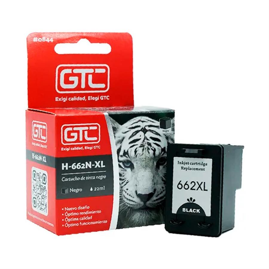 Cartucho de Tinta Gtc compatible HP 662XL Negro