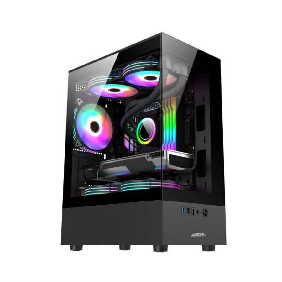 Gabinete Gamer Sentey H10 Black + 5 Fan ARGB