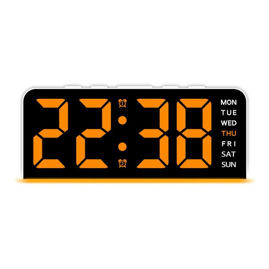 6656 Reloj Despertador Digital Seisa Pantalla LED 11" Para Pared