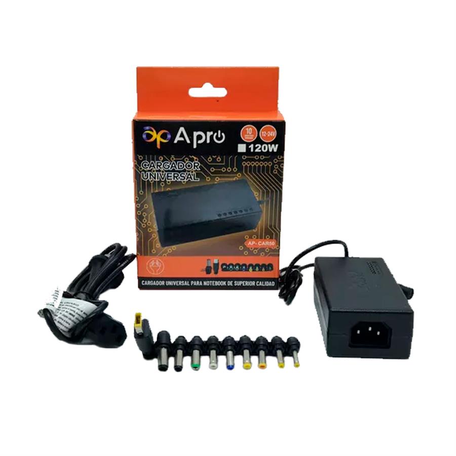 Cargador Universal Notebook 10 Puntas/12-24v/120w A Pro Ap-Car50